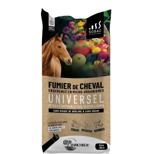 Fumier de cheval avec micro-organismes - 8 et 20kg - Sobac