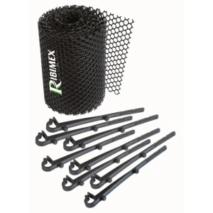 Grille pour gouttière avec crochets de fixation