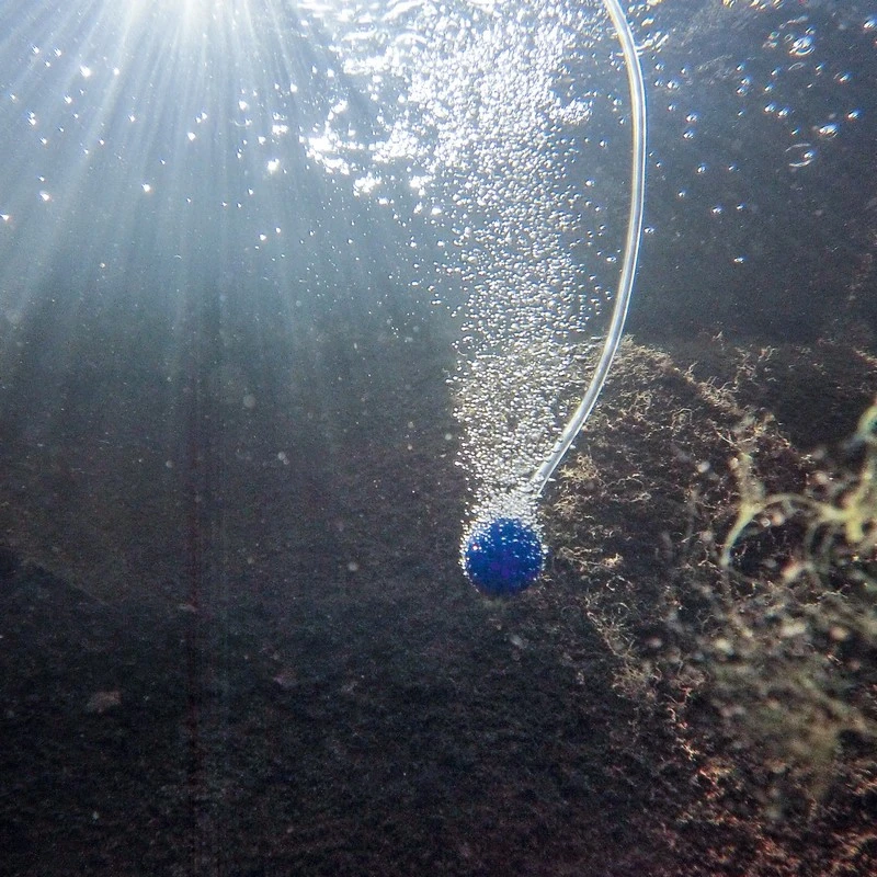 Pierre effervescente Ø30mm avec tuyau d'aération 3m Air Solar - Ubbink 
