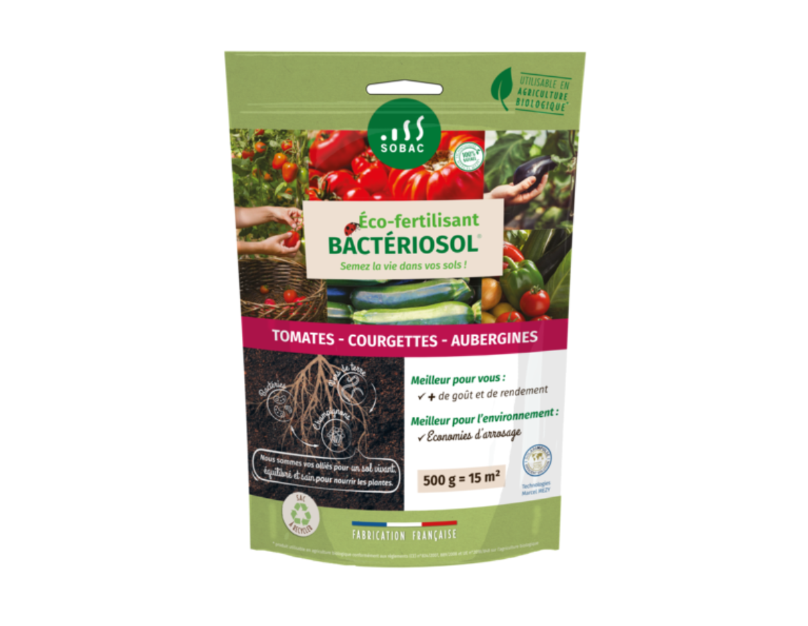 Eco-fertilisant Bactériosol tomates, courgettes et aubergines - 500g