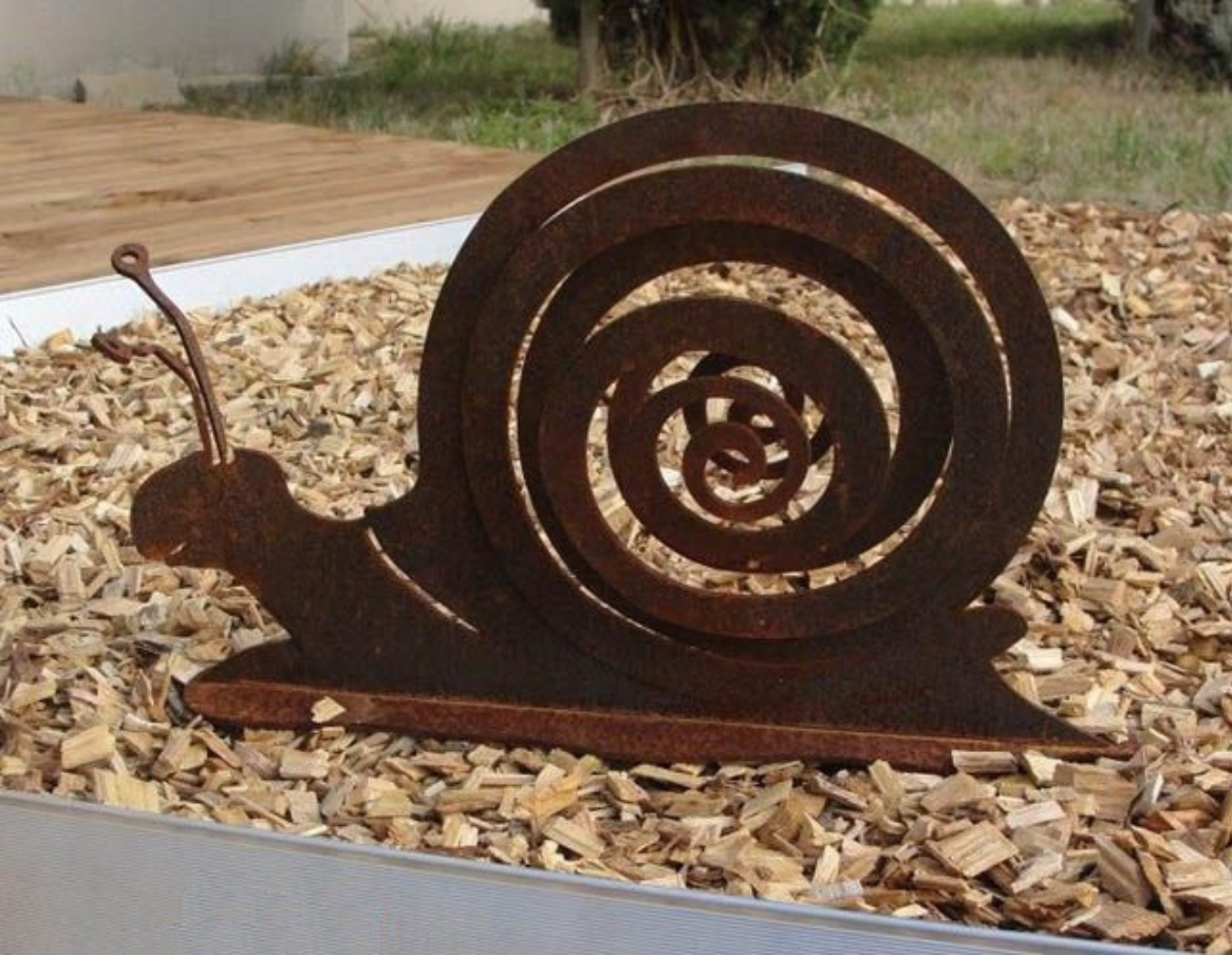 Figurine en acier corten - Escargot