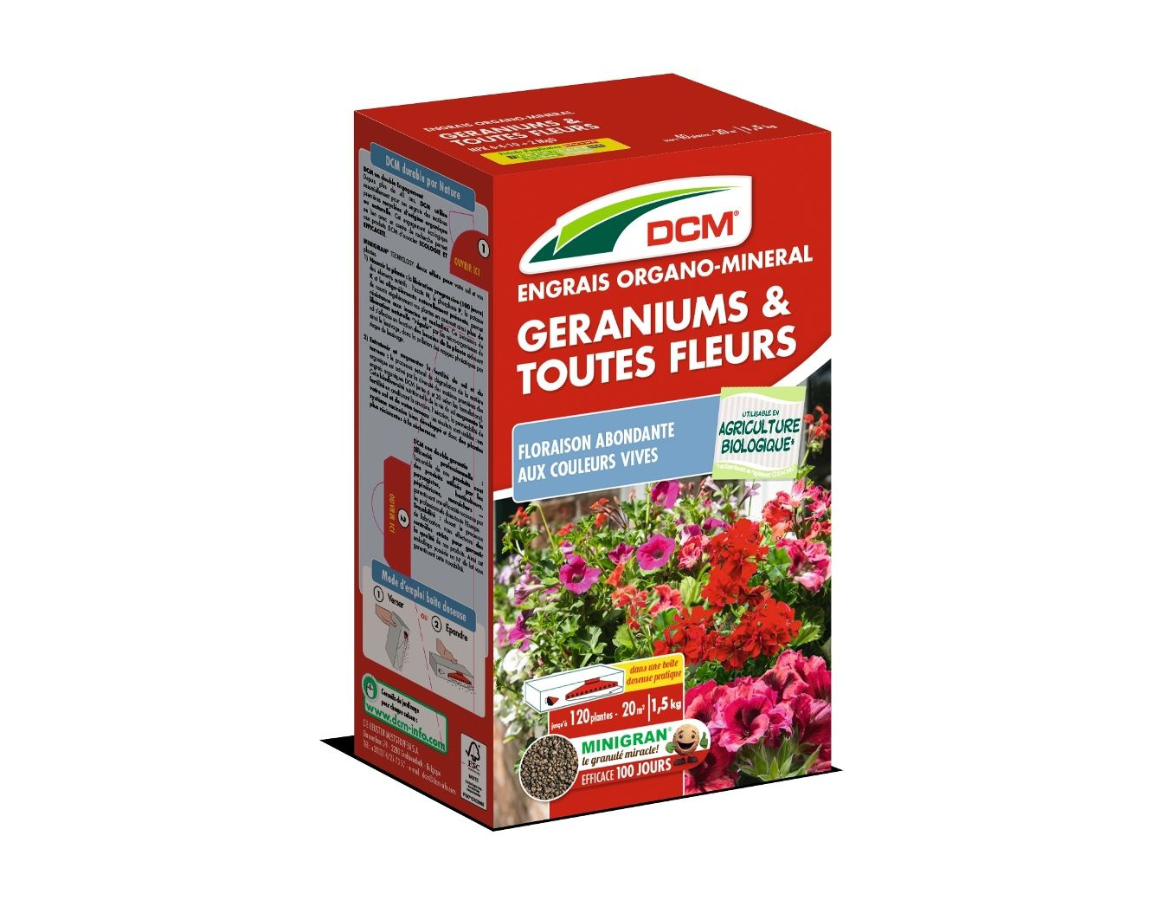 Engrais Géraniums et toutes fleurs - 1,5 kg